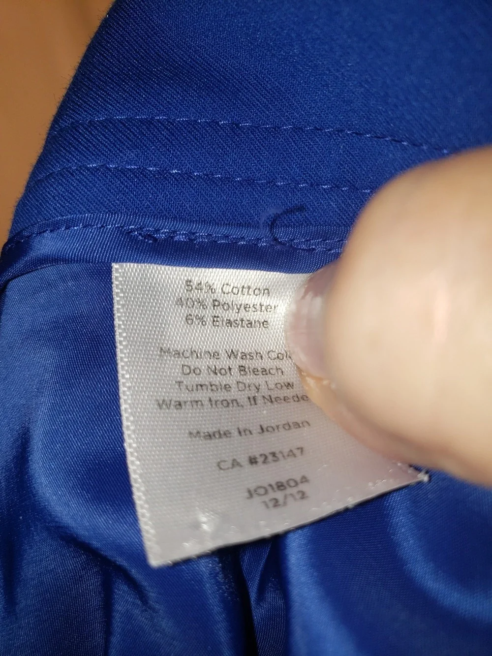 Talbots Royal Blue Straight-Leg Trousers